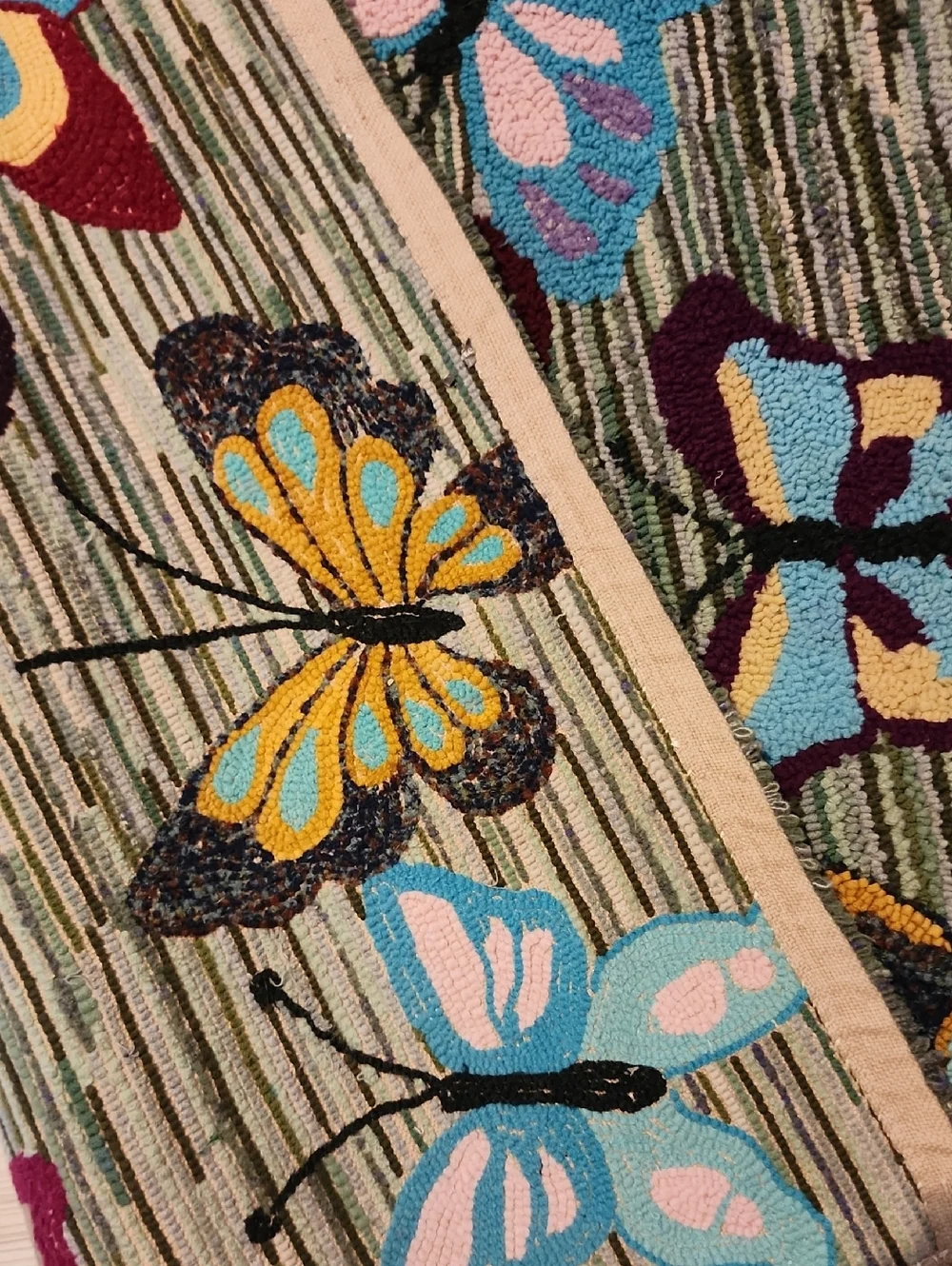 Colorful Butterfly Accent Rug - Multicolor